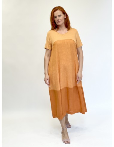 Lininė suknelė, oranžinė